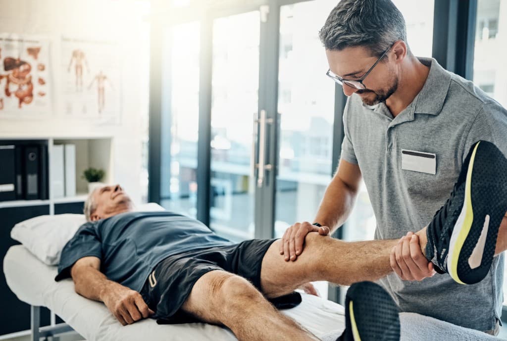 Practitioner consulting with patient